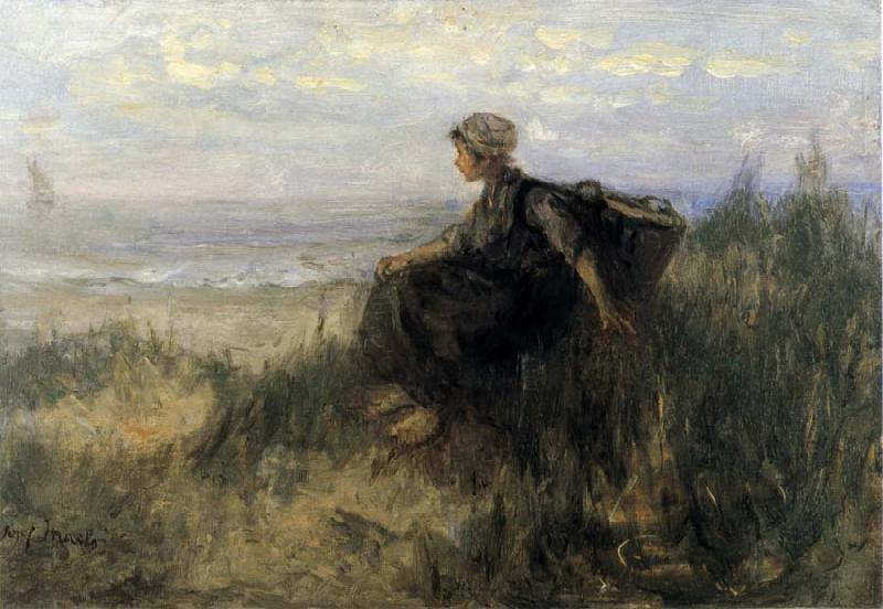 Jozef  Israels On the Dunes oil painting image
